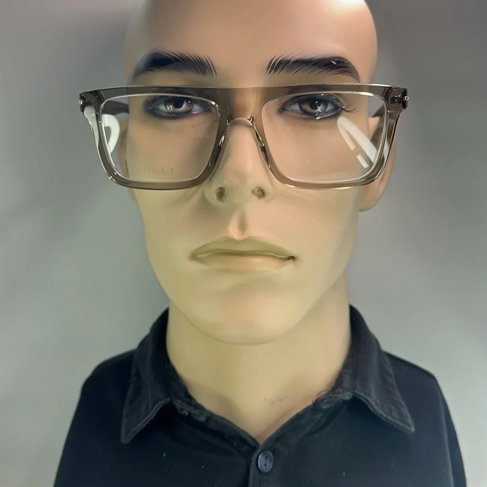 Authentic- New Gucci GG1504O 008 56 eyeglasses in Brown. The 008